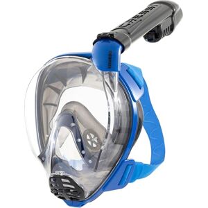 Cressi since 1946 Komodo Full Face Dry Snorkelling Mask 180° Vision CO2 Safe 100% Anti Fog Silicone Side Snorkel Adjustable Elastic Straps Blue/Black M/L Cressi since 1946 Komodo Full Face Dry Snorkelling Mask 180° Vision CO2 Safe 100% Anti Fog Silicone Side Snorkel Adjustable Elastic Straps Blue/Black M/L
