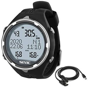 SEAC Action, Dive Computer with Scuba and Freediving Mode, Dive Logbook, Dive Planner, Safety Alarms, black + usb SEAC Action, Dive Computer with Scuba and Freediving Mode, Dive Logbook, Dive Planner, Safety Alarms, black + usb