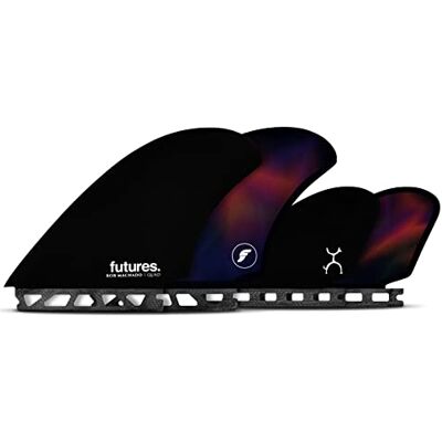 Future Fins Futures Machado Honeycomb Quad Surfboard Fins Red Black Future Fins Futures Machado Honeycomb Quad Surfboard Fins Red Black