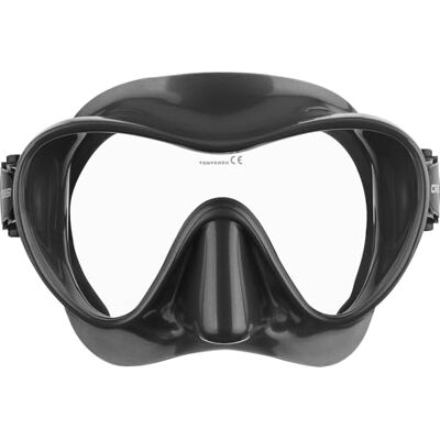 Cressi F1 Frameless Diving Mask Anti-Fog Tempered Glass Snorkel Mask Silicone Skirt for Secure Scuba Fit Adjustable Buckles for Diving & Snorkelling Silver, Black One Size Cressi F1 Frameless Diving Mask Anti-Fog Tempered Glass Snorkel Mask Silicone Skirt for Secure Scuba Fit Adjustable Buckles for Diving & Snorkelling Silver, Black One Size