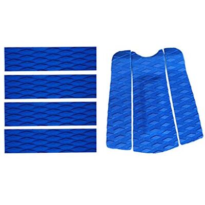 Inzopo 7 Pieces Premium Diamond Patterned EVA Surfboard Kiteboard Skimboard Surf Traction Pad Deck Grip Tail Pads Trimmable Sheet Blue Inzopo 7 Pieces Premium Diamond Patterned EVA Surfboard Kiteboard Skimboard Surf Traction Pad Deck Grip Tail Pads Trimmable Sheet Blue