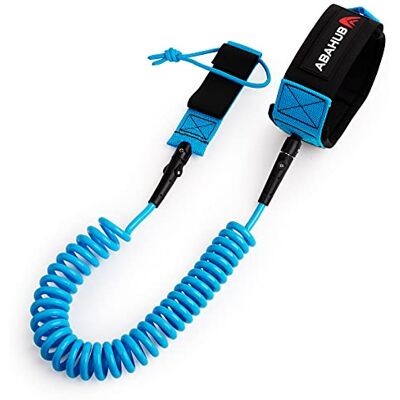 Abahub Premium Coiled SUP leash, Stand-up Paddleboard Legrope, 10 feet 7 mm thick for Surfboard, Skimboard, Boogie Board Abahub Premium Coiled SUP leash, Stand-up Paddleboard Legrope, 10 feet 7 mm thick for Surfboard, Skimboard, Boogie Board