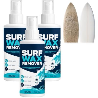 WRJFD Surfboard Wax Remover Cleaner, Surf Wax Cleaner for Boards Care (3pcs) Paddleboards Wax Remover Spray, Quick Acting Cleaner for Ship Plank, Surfboards, Bodyboards and Paddleboards WRJFD Surfboard Wax Remover Cleaner, Surf Wax Cleaner for Boards Care (3pcs) Paddleboards Wax Remover Spray, Quick Acting Cleaner for Ship Plank, Surfboards, Bodyboards and Paddleboards