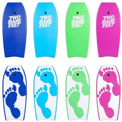 Two Bare Feet Bodyboard with Leash – 33",37",42" EVA Deck & HDPE Slick Bottom, Lightweight EPS Core Boogie Board for Kids & Adults, Beach Surf Board Two Bare Feet Bodyboard with Leash – 33",37",42" EVA Deck & HDPE Slick Bottom, Lightweight EPS Core Boogie Board for Kids & Adults, Beach Surf Board