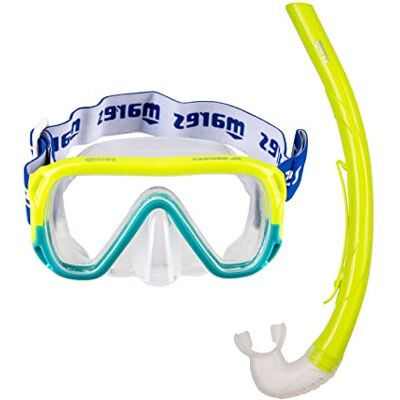 Mares Combo Keewee Junior Kids Snorkelling Set 8-14 yrs, Single Lens Silicone Mask and Ergonomic Snorkel with Silicone Mouthpiece Mares Combo Keewee Junior Kids Snorkelling Set 8-14 yrs, Single Lens Silicone Mask and Ergonomic Snorkel with Silicone Mouthpiece
