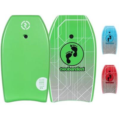Two Bare Feet Bodyboard with Leash — 33", 37", 41", 42", 44" Adult Boogie Board IXPE Foam Deck, EVA Core & Slick Bottom Lightweight, Durable, High-Performance Wave Rider for Beach & Surf Two Bare Feet Bodyboard with Leash — 33", 37", 41", 42", 44" Adult Boogie Board IXPE Foam Deck, EVA Core & Slick Bottom Lightweight, Durable, High-Performance Wave Rider for Beach & Surf