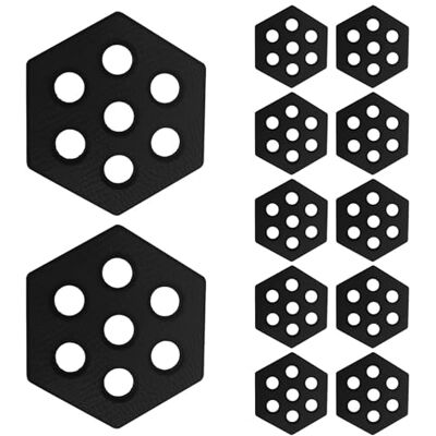 Mealoodiousmusea 12 Pieces Hexagon Surfboard Pads Deck Pads for Skimboarding Kiteboards Longboard Black Mealoodiousmusea 12 Pieces Hexagon Surfboard Pads Deck Pads for Skimboarding Kiteboards Longboard Black