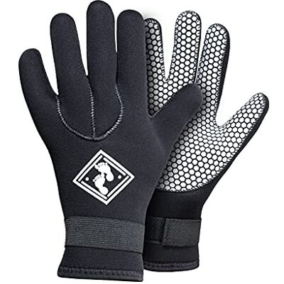 Two Bare Feet 3mm Neoprene Wetsuit Gloves – Thermal Surf & Swim Gloves for Cold Water, Flexible & Durable with Textured Grip – Unisex Water Sports Gloves Two Bare Feet 3mm Neoprene Wetsuit Gloves – Thermal Surf & Swim Gloves for Cold Water, Flexible & Durable with Textured Grip – Unisex Water Sports Gloves