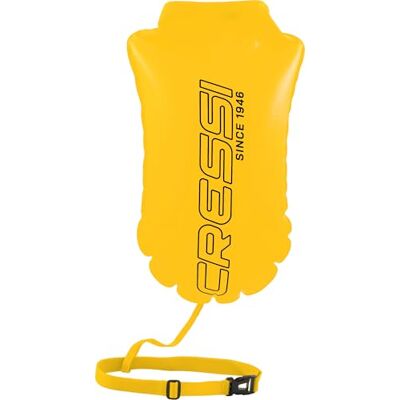 Cressi Glide Swim Buoy 28 L, Yellow High-Visibility Tow Float for Open Water Swimming Dry Storage Compartment Quick-Inflate Valve with Cap for Swimming Floats Cressi Glide Swim Buoy 28 L, Yellow High-Visibility Tow Float for Open Water Swimming Dry Storage Compartment Quick-Inflate Valve with Cap for Swimming Floats