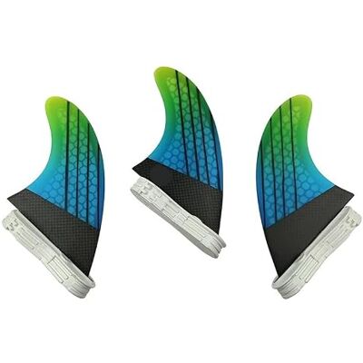 MJADAADE Double Tabs 2 Thruster Surfboard Fins G5 Tri Fins for Surfing Carbon Fiberglass Honeycomb Fins MJADAADE Double Tabs 2 Thruster Surfboard Fins G5 Tri Fins for Surfing Carbon Fiberglass Honeycomb Fins
