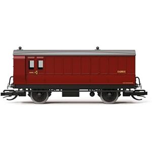 Hornby TT TT4062 BR 4 Wheel Coach 3rd Class Brake Baggage, Red Hornby TT TT4062 BR 4 Wheel Coach 3rd Class Brake Baggage, Red