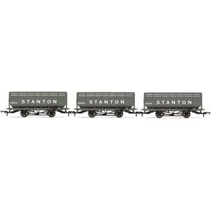 Hornby R60254 Stanton Ironworks 20T Coke Hopper Wagon Triple Pack Freight Wagons, Black and Orange, 00 Gauge Hornby R60254 Stanton Ironworks 20T Coke Hopper Wagon Triple Pack Freight Wagons, Black and Orange, 00 Gauge