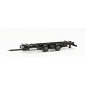 Herpa truck model accessories, tandem trailer chassis for volume trains 7.82m with interchangeable body, 2 pcs., scale of 1:87, plastic car model for diorama, model building, miniature model kit Herpa truck model accessories, tandem trailer chassis for volume trains 7.82m with interchangeable body, 2 pcs., scale of 1:87, plastic car model for diorama, model building, miniature model kit