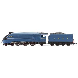 Hornby Steam Train R3395TTS RailRoad LNER, A4 Class, 4-6-2, 4468 ‘Mallard’ Era 3 00 Gauge Locomotives for Train Set, Engine Models for Adults 1:76 Scale Model Gift DCC Fitted With Sound Hornby Steam Train R3395TTS RailRoad LNER, A4 Class, 4-6-2, 4468 ‘Mallard’ Era 3 00 Gauge Locomotives for Train Set, Engine Models for Adults 1:76 Scale Model Gift DCC Fitted With Sound