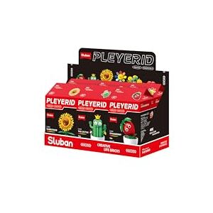Sluban Pleyerid Creative Life Bricks Building Set, Garden Plants Collection with Sunflower, Cactus and Strawberry Figures, M38-B1073 Sluban Pleyerid Creative Life Bricks Building Set, Garden Plants Collection with Sunflower, Cactus and Strawberry Figures, M38-B1073