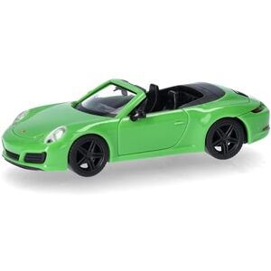 Herpa Model Car Porsche 911 (991) Carrera 2 Convertible, lizard green, miniature at a scale of 1:87, collectible, Made in Germany, plastic model Herpa Model Car Porsche 911 (991) Carrera 2 Convertible, lizard green, miniature at a scale of 1:87, collectible, Made in Germany, plastic model