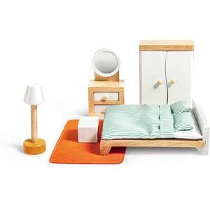 Hape Wooden Bedroom Set for Dollhouse - 3+ Year Kids Hape Wooden Bedroom Set for Dollhouse - 3+ Year Kids