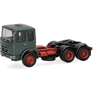 Herpa Truck model Roman Diesel tractor 3-axle (6x4), moss green, miniature scale 1:87, collectible, Made in Germany, plastic Herpa Truck model Roman Diesel tractor 3-axle (6x4), moss green, miniature scale 1:87, collectible, Made in Germany, plastic