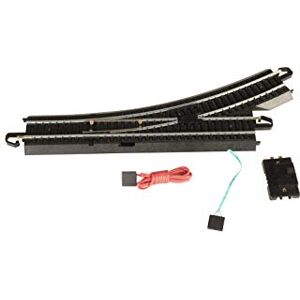 Bachmann Trains Snap-Fit E-Z TRACK REMOTE TURNOUT LEFT (1/card) STEEL ALLOY Rail With Black Roadbed HO Scale Bachmann Trains Snap-Fit E-Z TRACK REMOTE TURNOUT LEFT (1/card) STEEL ALLOY Rail With Black Roadbed HO Scale
