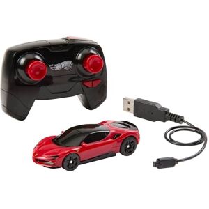 Hot Wheels RC Toy Car, Remote-Control Ferrari SF90 Stradale Assetto Fiorano in 1:64 Scale, Race On- and Off- Track, Booster Button for Speed, JGD09 Hot Wheels RC Toy Car, Remote-Control Ferrari SF90 Stradale Assetto Fiorano in 1:64 Scale, Race On- and Off- Track, Booster Button for Speed, JGD09