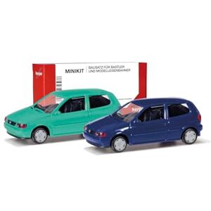 Herpa MiniKit VW Polo 2-Door Model Kit, Pistachio/Chagall Blue, 1:87 Scale Miniature, Collectable Kit, Plastic Herpa MiniKit VW Polo 2-Door Model Kit, Pistachio/Chagall Blue, 1:87 Scale Miniature, Collectable Kit, Plastic