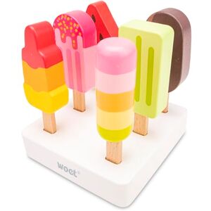 Woet ® Wooden Toy Ice Lollies for Kids 6 Pieces in Wooden Stand Pretend Play Food Set Role Play Kitchen Toy Age 3 Years+ Woet ® Wooden Toy Ice Lollies for Kids 6 Pieces in Wooden Stand Pretend Play Food Set Role Play Kitchen Toy Age 3 Years+