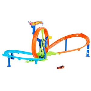 Hot Wheels Toy Car Track Set, Launch and Loop Playset & 1:64 Scale Die-Cast Vehicle, Crash Area on Figure 8 Track with Loop-Kicker Booster, JBX65 Hot Wheels Toy Car Track Set, Launch and Loop Playset & 1:64 Scale Die-Cast Vehicle, Crash Area on Figure 8 Track with Loop-Kicker Booster, JBX65
