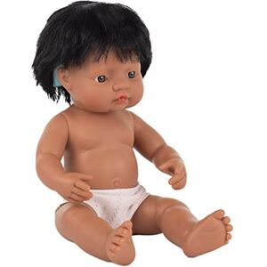 Miniland Baby Doll Hispanic Boy with AID. 38cm Doll in polybag. Vanilla scented. Miniland Baby Doll Hispanic Boy with AID. 38cm Doll in polybag. Vanilla scented.