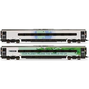 Airfix Hornby Coach Car R40482 Avanti West Coast Class 390 Climate change livery Coach pack 2 68921 + 68821 Era 11 Train Toy, 00 Gauge Carriage for Train Set, Rolling Stock Models for Adults 1:76 Scale Airfix Hornby Coach Car R40482 Avanti West Coast Class 390 Climate change livery Coach pack 2 68921 + 68821 Era 11 Train Toy, 00 Gauge Carriage for Train Set, Rolling Stock Models for Adults 1:76 Scale