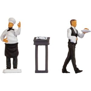 NOCH Tiny Scenes Restaurant with Hand Coloured Figures H0 Scale 1:87 Perfect for Dioramas and Model Railway NOCH Tiny Scenes Restaurant with Hand Coloured Figures H0 Scale 1:87 Perfect for Dioramas and Model Railway