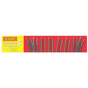Hornby R8226 OO Gauge Track Extension Pack F Extra Track Pieces for Model Railway Sets, Model Train Track Pieces, Includes Straights, Curves, LH Point, RH Point & Buffer Stop Scale 1:76 Hornby R8226 OO Gauge Track Extension Pack F Extra Track Pieces for Model Railway Sets, Model Train Track Pieces, Includes Straights, Curves, LH Point, RH Point & Buffer Stop Scale 1:76