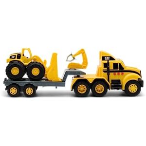 Gazillion CAT Construction Toys, Heavy Mover, Semi Truck and Trailer with Construction Fleet Front Loader, Lights and Sounds, Ages 3 and up Gazillion CAT Construction Toys, Heavy Mover, Semi Truck and Trailer with Construction Fleet Front Loader, Lights and Sounds, Ages 3 and up