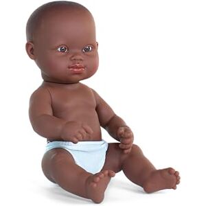 Miniland African Baby Boy Doll with Down Syndrome, 32 cm, Inclusive Anatomically Correct with Diverse Features, Handmade Baby Doll Miniland African Baby Boy Doll with Down Syndrome, 32 cm, Inclusive Anatomically Correct with Diverse Features, Handmade Baby Doll