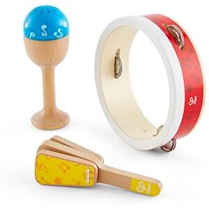 Hape Beginner’s Percussion Set – 3-Piece Musical Instrument Set for Young Musicians Hape Beginner’s Percussion Set – 3-Piece Musical Instrument Set for Young Musicians