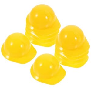 TOYANDONA 20pcs Mini Construction Hat Building Dress up Hats Construction Hats Model Mini Hard Hat for Doll Chick Toys Tiny Construction Hard Hat Kids Party Hat Child Crawl Pet Dog Plastic