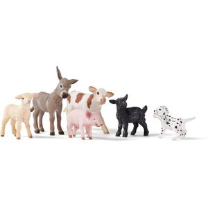 SCHLEICH Farm World 6 PC Baby Farm Animal Playset with Puppy, Lamb, Goat, Piglet, Calf and Donkey Toys Realistic Barnyard Figurines Fun Educational Figures for Kids and Toddlers Ages 3+ SCHLEICH Farm World 6 PC Baby Farm Animal Playset with Puppy, Lamb, Goat, Piglet, Calf and Donkey Toys Realistic Barnyard Figurines Fun Educational Figures for Kids and Toddlers Ages 3+