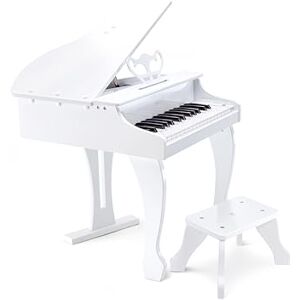Hape Deluxe White Grand Piano Thirty-Key Piano Toy with Stool, Electronic Keyboard Musical Toy Set for Kids 3 Years+ Hape Deluxe White Grand Piano Thirty-Key Piano Toy with Stool, Electronic Keyboard Musical Toy Set for Kids 3 Years+