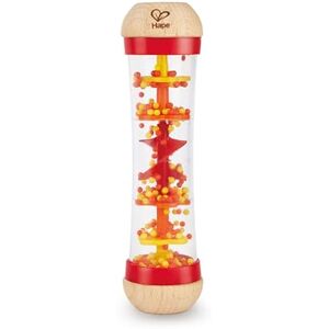 Hape Rainmaker Toy with Beaded Raindrops Wooden Musical Shake & Rattle Toy for Babies and Toddlers 0 and Up Red Hape Rainmaker Toy with Beaded Raindrops Wooden Musical Shake & Rattle Toy for Babies and Toddlers 0 and Up Red
