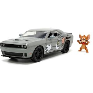 Jada TOM & JERRY DODGE CHALLENGER W/FIGURE 1:24 scale model vehicle to collect, play and display, suitable for gift, party favors, Christmas and birthdays Jada TOM & JERRY DODGE CHALLENGER W/FIGURE 1:24 scale model vehicle to collect, play and display, suitable for gift, party favors, Christmas and birthdays