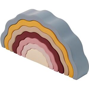 tickit SiliSoft 7 Wobble Earthy Stackable Rainbow Pieces for Creative Play and Sensory Development, Earth tickit SiliSoft 7 Wobble Earthy Stackable Rainbow Pieces for Creative Play and Sensory Development, Earth