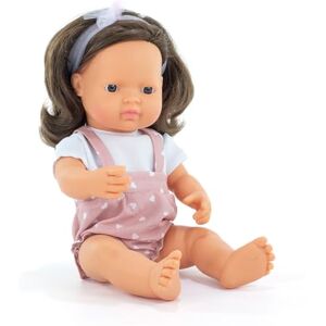 Miniland Baby Doll Brunette Girl 38cm. Made in Spain with vanilla scent. Anatomically correct. My Friends & Me collection Miniland Baby Doll Brunette Girl 38cm. Made in Spain with vanilla scent. Anatomically correct. My Friends & Me collection