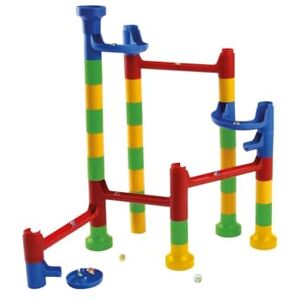 Lena 65289 Cascade Marble Run Building Kit with 32 Railing Elements, 2 Curved Parts and 10 Glass Marbles, Motor Skill and Construction Toys for Children from 3 Years, Colourful Lena 65289 Cascade Marble Run Building Kit with 32 Railing Elements, 2 Curved Parts and 10 Glass Marbles, Motor Skill and Construction Toys for Children from 3 Years, Colourful
