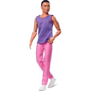 Barbie Ken Doll, Looks, Black Hair, Color Block Outfit, Purple Mesh Top with Pink Pants, Style and Pose, Fashion Collectibles, HJW84 Multicolor Barbie Ken Doll, Looks, Black Hair, Color Block Outfit, Purple Mesh Top with Pink Pants, Style and Pose, Fashion Collectibles, HJW84 Multicolor