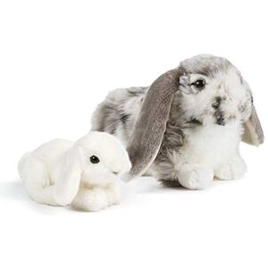 Living Nature Soft Toy Gift Bundle Grey Dutch Lop Ear Rabbit (30cm) & Baby Bunny (16cm) Living Nature Soft Toy Gift Bundle Grey Dutch Lop Ear Rabbit (30cm) & Baby Bunny (16cm)
