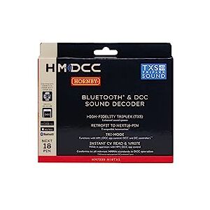 Hornby R7345 HM7000-N18TXS: Bluetooth® & DCC Sound Decoder (Next18-pin) Accessories for 00 Gauge Track & Train Sets Compatible with Select Model Trains, White Hornby R7345 HM7000-N18TXS: Bluetooth® & DCC Sound Decoder (Next18-pin) Accessories for 00 Gauge Track & Train Sets Compatible with Select Model Trains, White