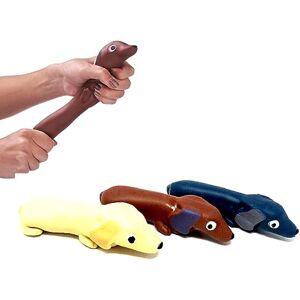 Navoys Stretchy Sausage Dog - Realistic Looking Stress Relief Dachshund Dog, Fidget and Squeeze Toy for Kids and Adults, Colour Sent at Random, Great for Children with Autism Special Needs ASD ADHD