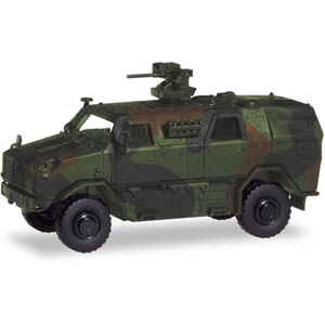 Herpa Military Model All-Protection Transport Vehicle (ATF) Dingo with FLW 200, Decorated, Miniature in Scale 1:87, Collectable, Made in Germany, Plastic Herpa Military Model All-Protection Transport Vehicle (ATF) Dingo with FLW 200, Decorated, Miniature in Scale 1:87, Collectable, Made in Germany, Plastic