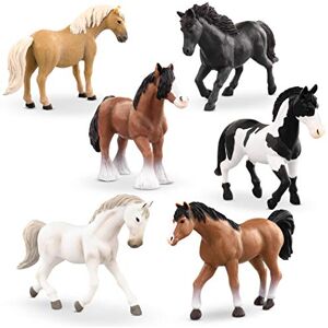Terra by Battat – 6pcs Realistic Horse Figurines Set – 6-Inch Plastic Animal Toys with Arabian, Clydesdale, Paint Horses – Educational Farm Toys for Kids Ages 3+ – Party Favors & Gifts Terra by Battat – 6pcs Realistic Horse Figurines Set – 6-Inch Plastic Animal Toys with Arabian, Clydesdale, Paint Horses – Educational Farm Toys for Kids Ages 3+ – Party Favors & Gifts