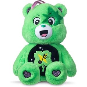 Care+ Basic Fun 22cm Rock Theme Plush – Good Luck Bear Eco-Friendly Soft Toy with Lightning Belly Badge – Collectible Plush for Kids & Fans, 14", Green Care+ Basic Fun 22cm Rock Theme Plush – Good Luck Bear Eco-Friendly Soft Toy with Lightning Belly Badge – Collectible Plush for Kids & Fans, 14", Green