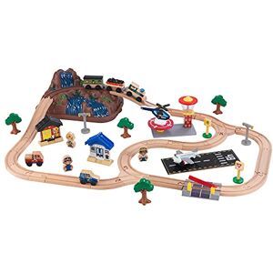 KidKraft Bucket Top Mountain Airport Wooden Train Set with Storage Box, Train Track Set with Wooden Toy Cars, Helicopter, Airplane and Accessories Included, Kids’ Toys, 17826 KidKraft Bucket Top Mountain Airport Wooden Train Set with Storage Box, Train Track Set with Wooden Toy Cars, Helicopter, Airplane and Accessories Included, Kids’ Toys, 17826